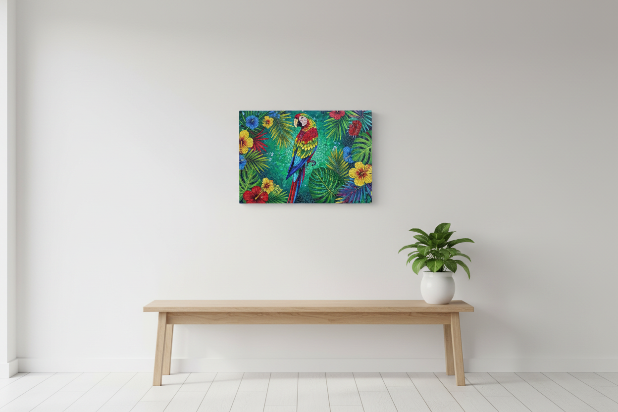 Tropical Parrot Mosaic - Lifestyle 1