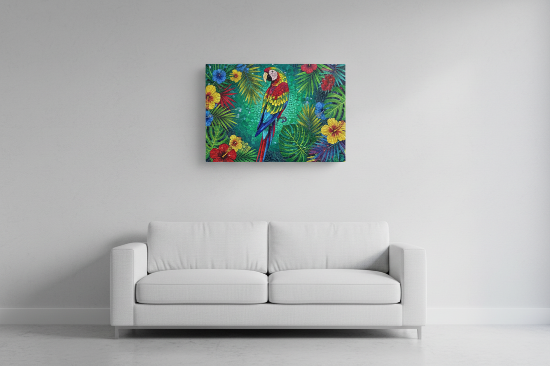 Tropical Parrot Mosaic - Hero